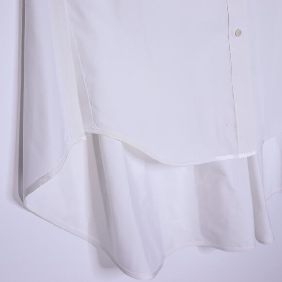 SACAI Cotton Poplin Flared Button Down Shirt White Back Pleated Women's 4/US 12 - Picture 4 of 13